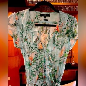 ICONS flirty floral wrap dress in size XS